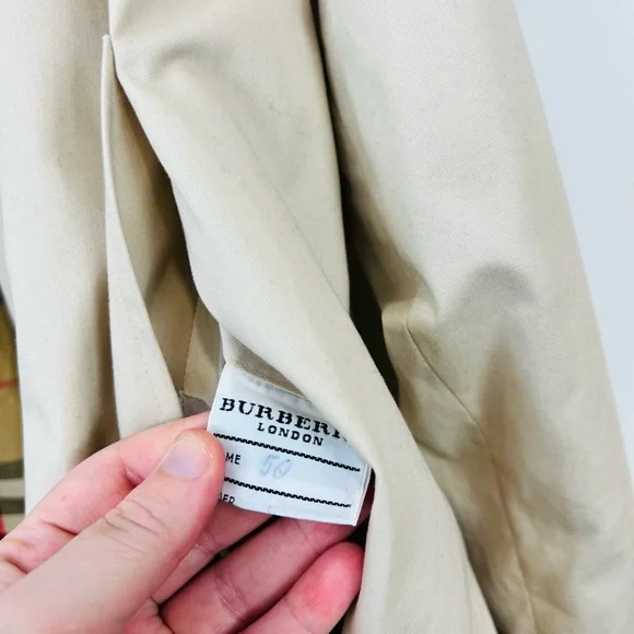 Burberry Beige Nova Check Lined Classic Utility Trench Coat UK L - Picture 13 of 16